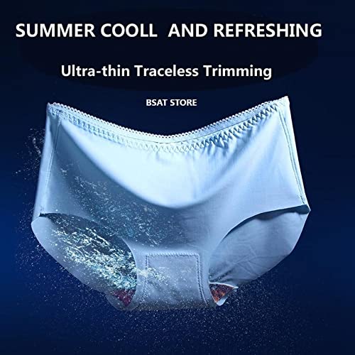 Women's Ice Silk Blend Invisible Lines No Show Hipster Panty (Pack of 4).